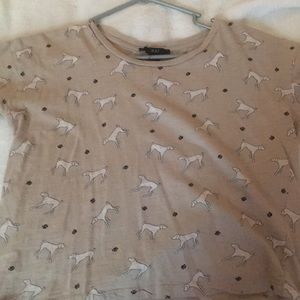 Beige forever 21 dog crop top
